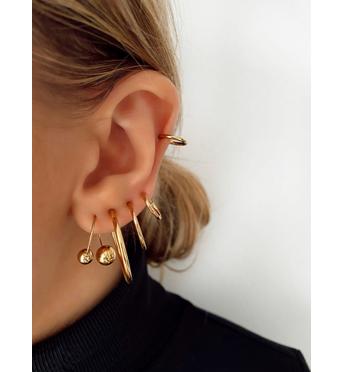 Kolczyki złote małe kółeczka Basic KSA0155