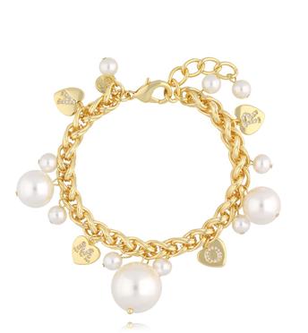 Bransoletka z perłami złota BPE0126