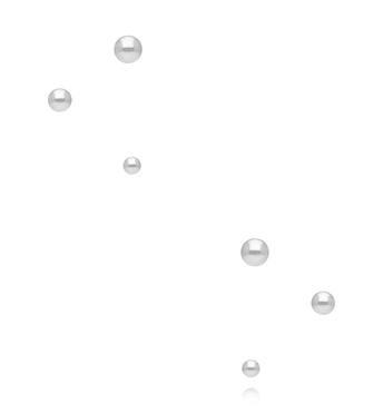 Zestaw minimalistycznych kolczyków kulek – srebrnych KMB0016