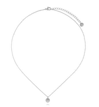 Naszyjnik z okrągłym dyskiem srebrny NSA1490