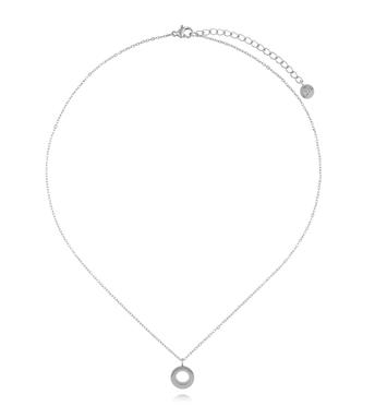 Naszyjnik z okrągłą zawieszką srebrny NSA1486