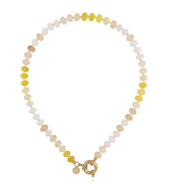 Naszyjnik z żółtych jadeitów NSC0664