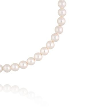 Naszyjnik z klasycznych pereł w odcieniu czystej bieli NPE0365