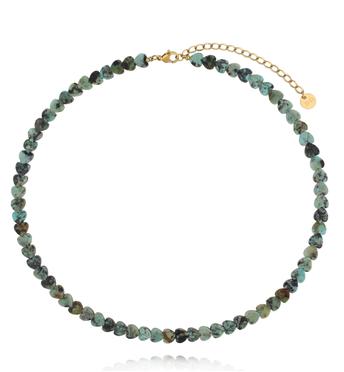 Naszyjnik z turkusu afrykańskiego – serca NTW1655