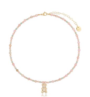 Naszyjnik pastelowy z misiem Renouveau NTW1064