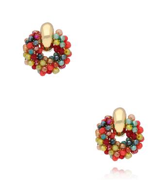 Kolczyki z kolorowymi kryształkami KWE0176