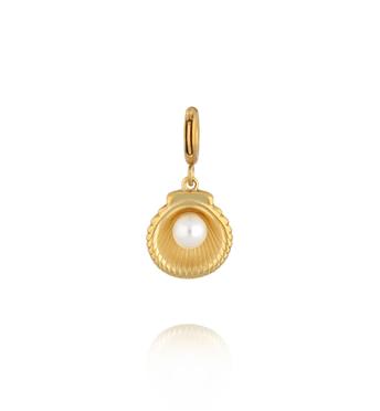 Charms złota muszla z perłą CHA0271