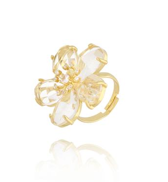 Pierścionek z kryształowym kwiatkiem Floreale PSS0156