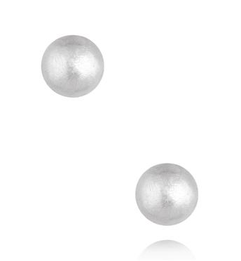 Kolczyki półkola srebrne matowe szczotkowane KSY0632