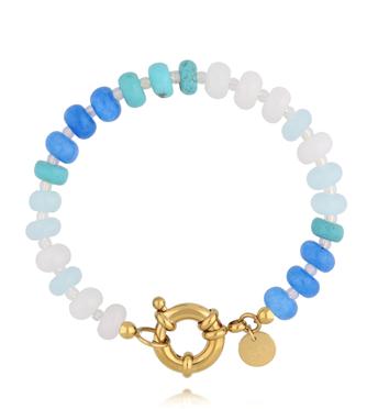 Bransoletka z błękitnych jadeitów BSC2372