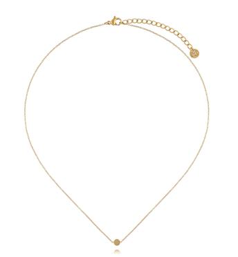 Naszyjnik z małą okrągłą zawieszką złoty NSA1489