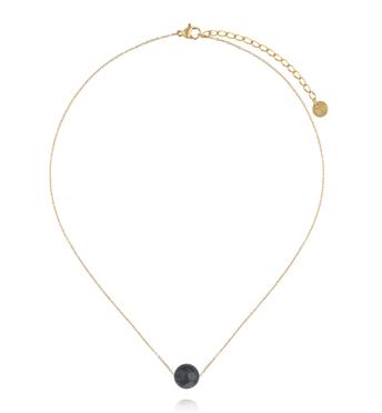 Naszyjnik z kamieniem orle oko na delikatnym złotym łańcuszku NLB0399