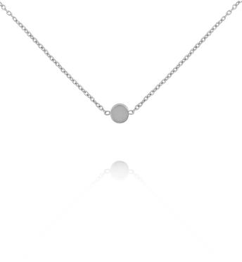 Naszyjnik z małą okrągłą zawieszką srebrny NSA1488