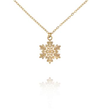 Naszyjnik ze śnieżynką złoty NSY0710