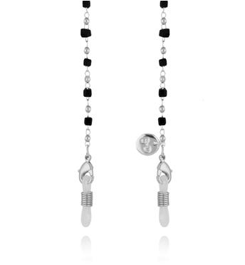 Końcówki do łańcuszka do okularów srebrne OPA0189