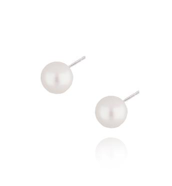 Kolczyki srebrne z perłami KSE0038