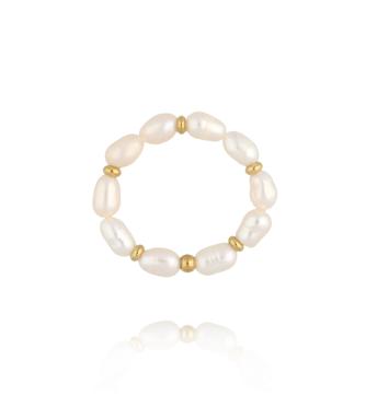 Pierścionek elastyczny z perełek hodowlanych PPE0118