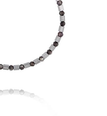 Bransoletka z hematytu i szklanych kryształków BTW3648