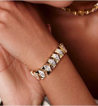 Bransoletka z geometrycznymi kryształami BSS0273