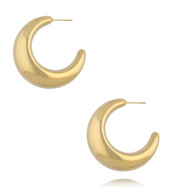 Kolczyki okrągłe duże złote KSY0645