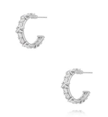 Kolczyki koła srebrne z cyrkoniami KSS2112