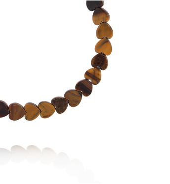 Bransoletka z sercami- tygrysie oko BTW3738