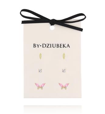 Zestaw kolczyków pozłacanych z cyrkoniami KLT0040