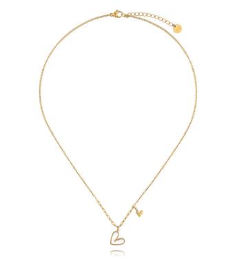 Naszyjnik z podwójnym sercem NSY0834