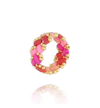 Pierścionek różowy Beaded Bliss PSC0586