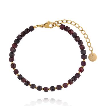 Bransoletka z fasetowanymi granatami BPA0759
