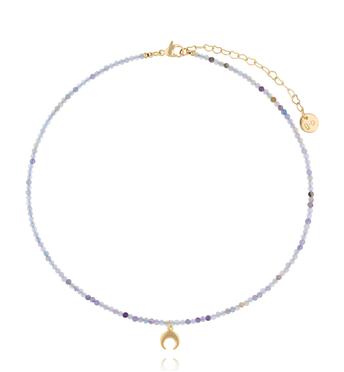 Naszyjnik z fluorytami i księżycem NTW1479