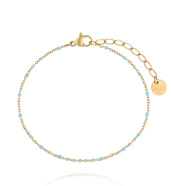 Bransoletka pozłacana Color Drops – Turquoise BSY0777