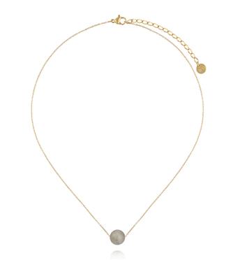 Naszyjnik z labradorytem na delikatnym złotym łańcuszku NLB0394