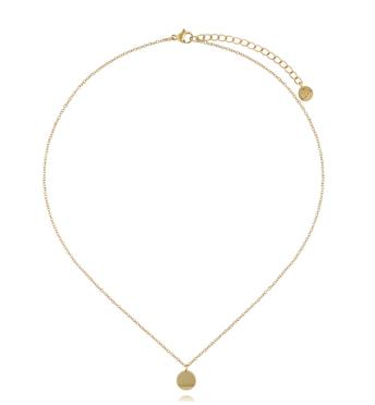 Naszyjnik z okrągłą zawieszką złoty NSA1477