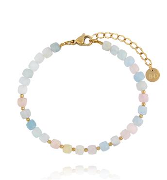 Bransoletka z fasetowanymi morganitami BPA0760