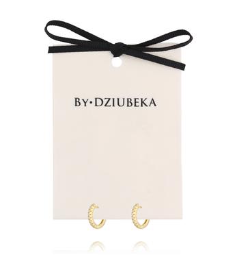 Kolczyki złote kółka z cyrkoniami KLT0054