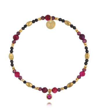 Bransoletka z naturalnych kamieni bordowa BTW3549