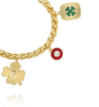 Bransoletka z koniczynkami złota BSS0272