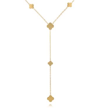 Naszyjnik z motywem koniczynek i krawatką NSY0886