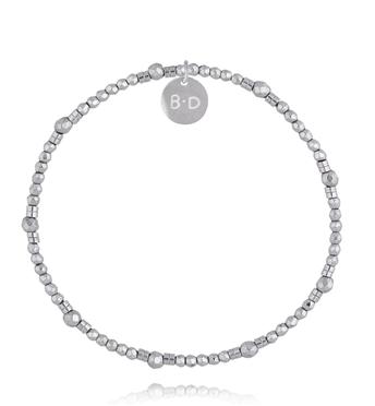 Bransoletka z hematytami srebrna BTW3639