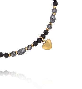 Bransoletka z turmalinami i hematytami BTW3749