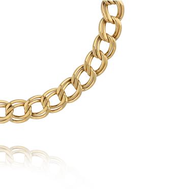 Naszyjnik – złoty łańcuch o podwójnych ogniwach NEA0047