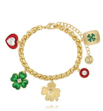 Bransoletka z koniczynkami złota BSS0272