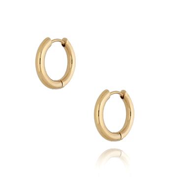 Kolczyki pozłacane kółka średnie II KSA0139