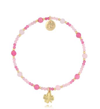 Bransoletka z kwarcami i koniczynką May BTW2261