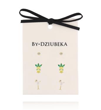 Zestaw kolczyków pozłacanych z cyrkoniami KLT0037