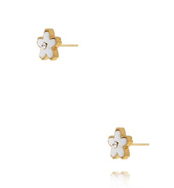 Kolczyki kwiatuszki z masą perłową KSY0703