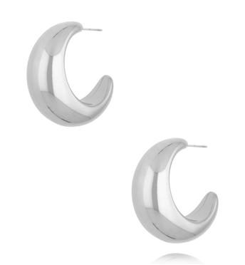 Kolczyki okrągłe duże srebrneKSY0644