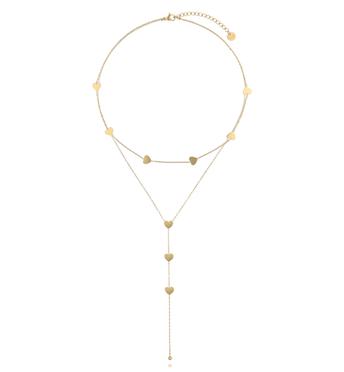 Naszyjnik warstwowy z serduszkami NSY0917