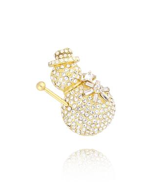 Broszka z bałwankiem Pupazzo di neve BRSS0195